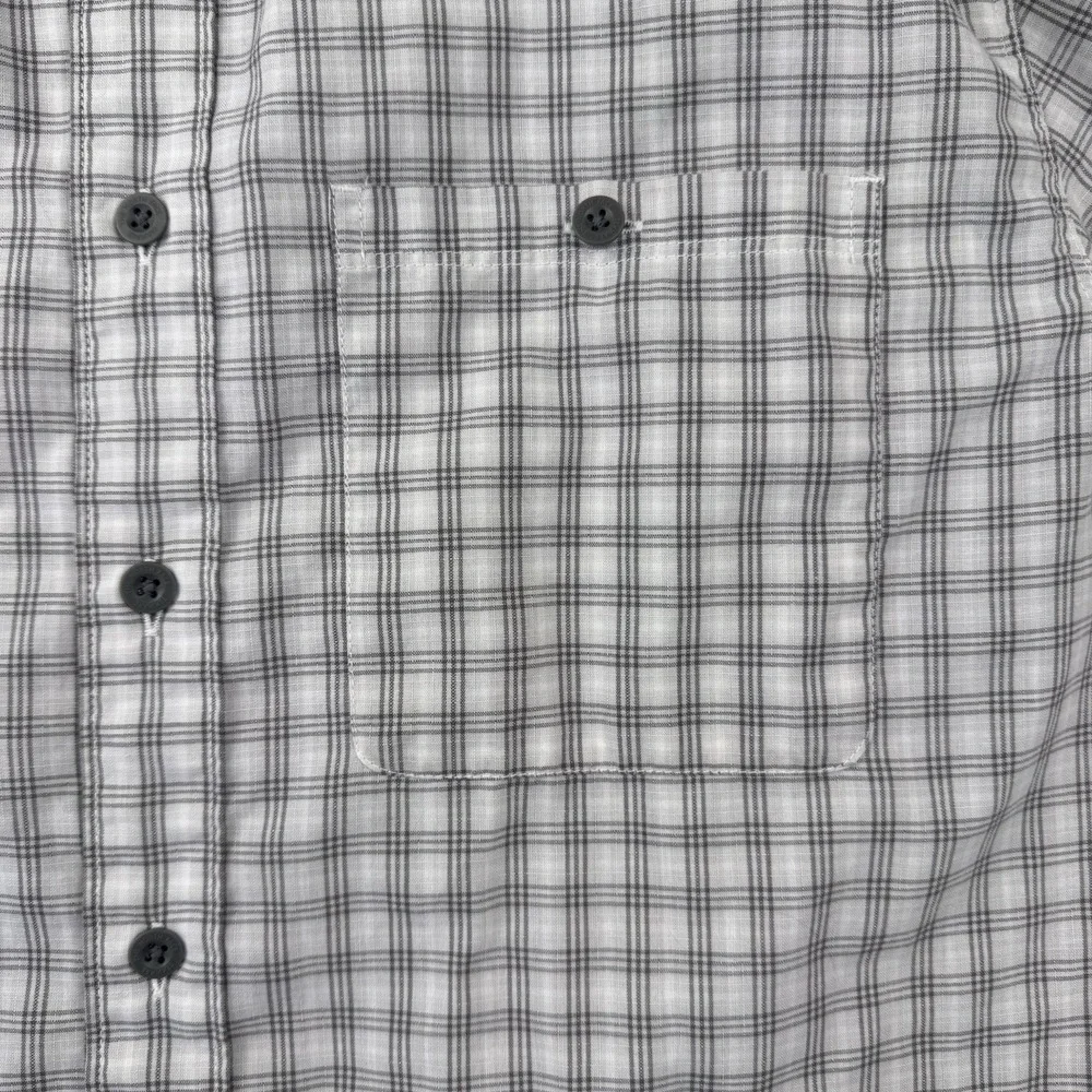 The North Face Shirt Mens Short Sleeve Shirt Hike Camp Outdoor Button Up Plaid L